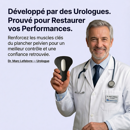 Urologue Dr Marc Lefebvre présentant PlancherPelvien Pro — dispositif médical approuvé spécialistes plancher pelvien
